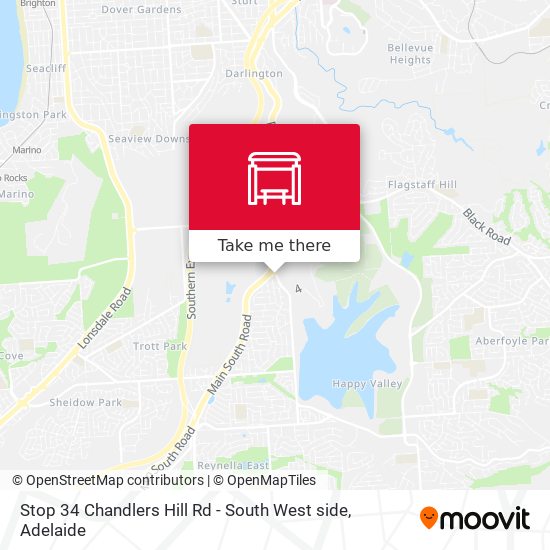 Stop 34 Chandlers Hill Rd - South West side map