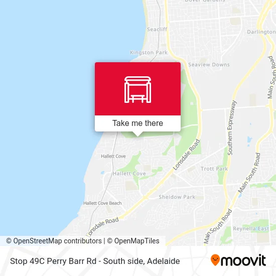 Mapa Stop 49C Perry Barr Rd - South side