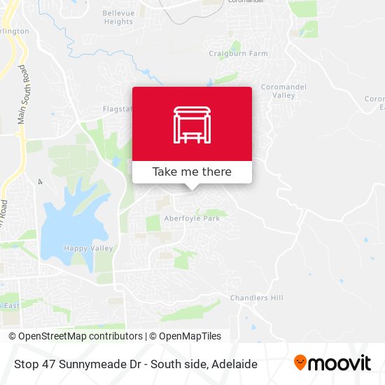 Stop 47 Sunnymeade Dr - South side map