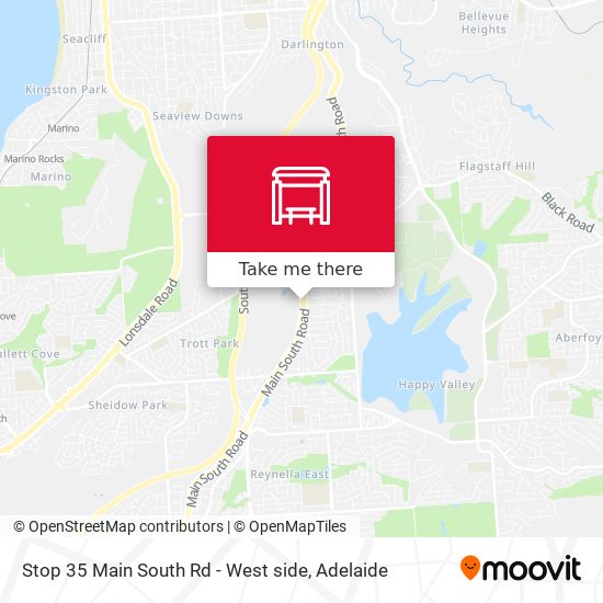 Stop 35 Main South Rd - West side map