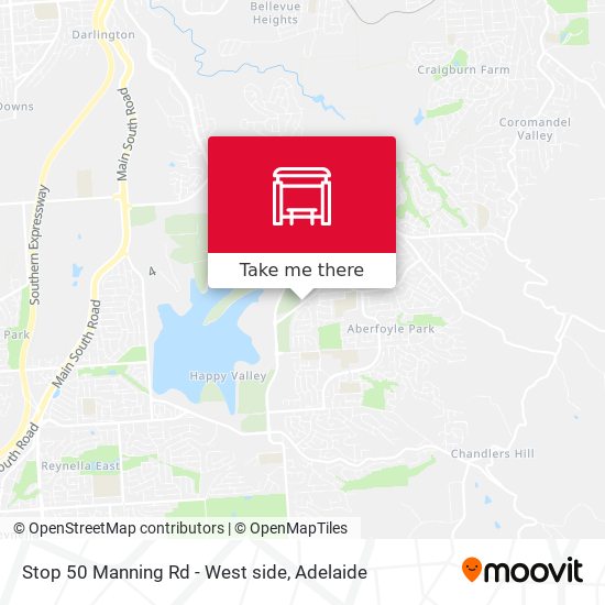 Stop 50 Manning Rd - West side map