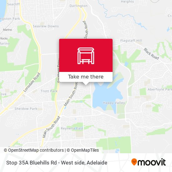 Stop 35A Bluehills Rd - West side map