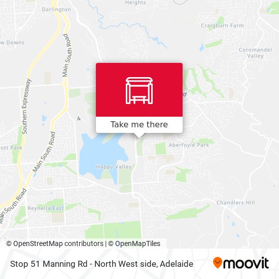 Stop 51 Manning Rd - North West side map