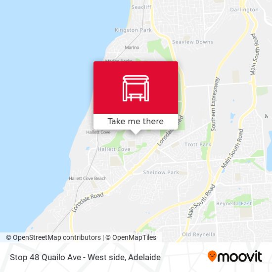 Stop 48 Quailo Ave - West side map