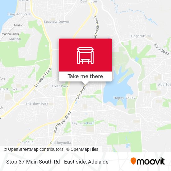 Stop 37 Main South Rd - East side map