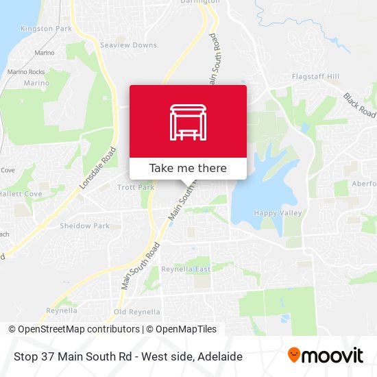 Stop 37 Main South Rd - West side map