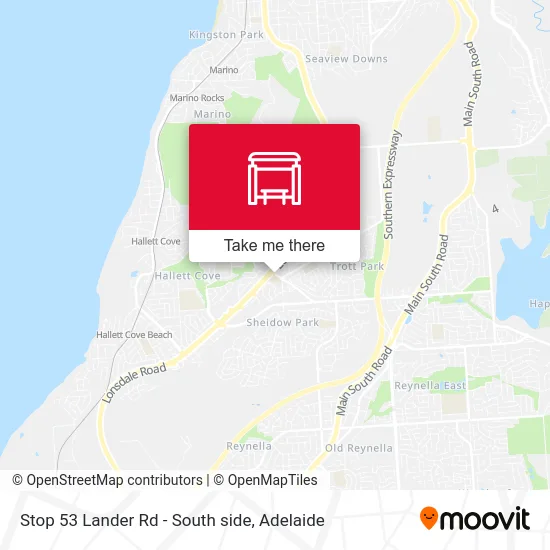 Mapa Stop 53 Lander Rd - South side