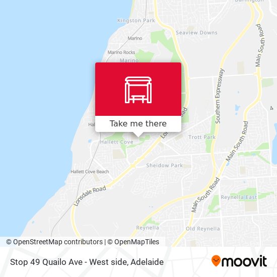 Stop 49 Quailo Ave - West side map
