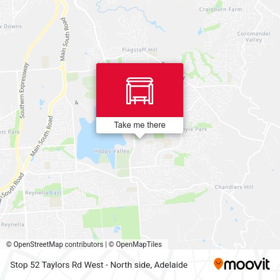 Stop 52 Taylors Rd West - North side map