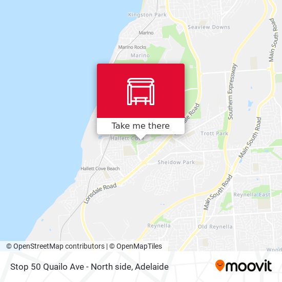 Stop 50 Quailo Ave - North side map