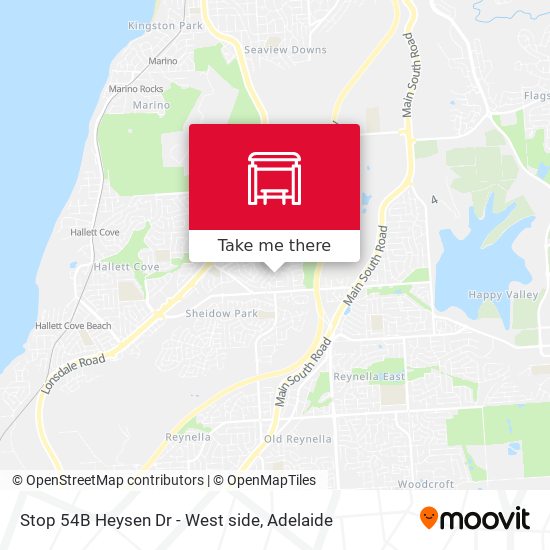 Stop 54B Heysen Dr - West side map