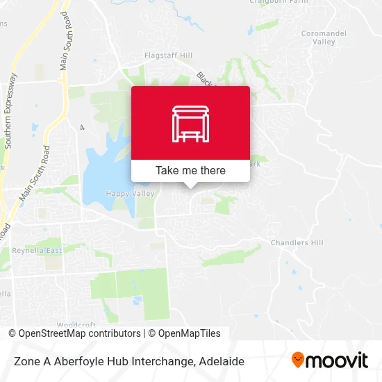 Mapa Zone A Aberfoyle Hub Interchange