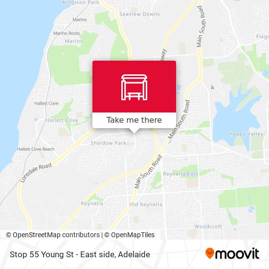 Stop 55 Young St - East side map
