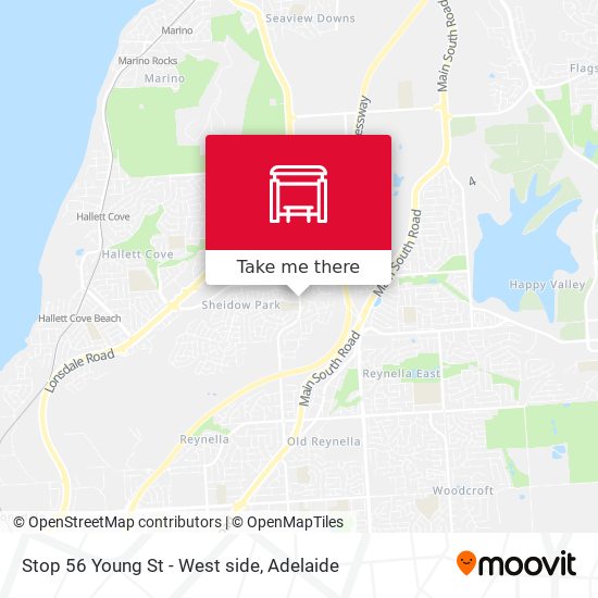 Stop 56 Young St - West side map