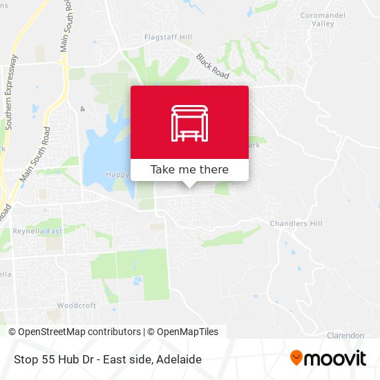 Stop 55 Hub Dr - East side map