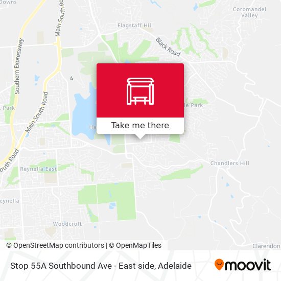 Stop 55A Southbound Ave - East side map
