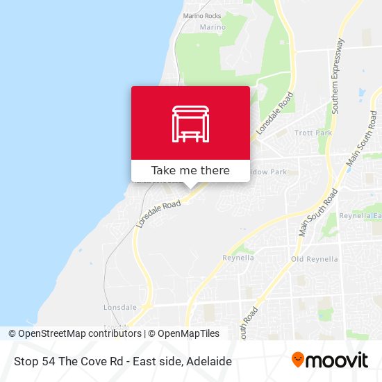 Stop 54 The Cove Rd - East side map