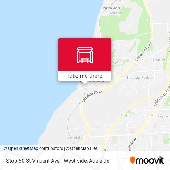 Stop 60 St Vincent Ave - West side map