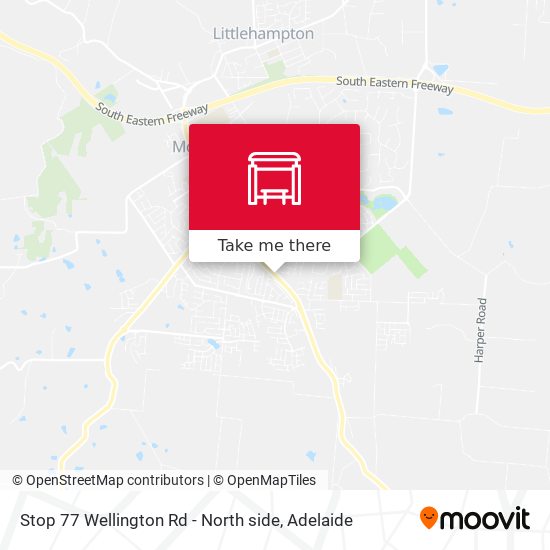 Stop 77 Wellington Rd - North side map