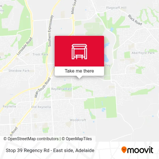 Mapa Stop 39 Regency Rd - East side