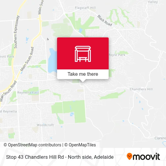 Mapa Stop 43 Chandlers Hill Rd - North side
