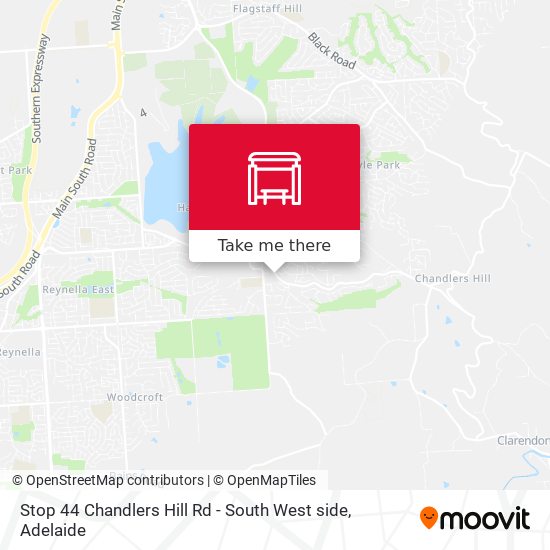 Stop 44 Chandlers Hill Rd - South West side map
