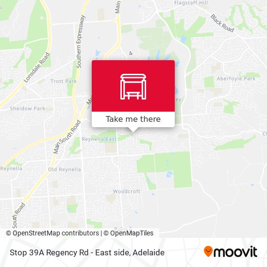 Stop 39A Regency Rd - East side map
