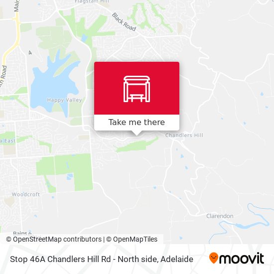 Stop 46A Chandlers Hill Rd - North side map