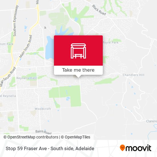Stop 59 Fraser Ave - South side map