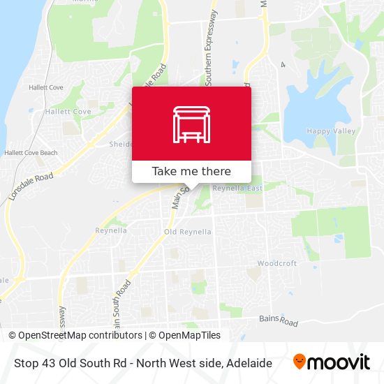 Stop 43 Old South Rd - North West side map