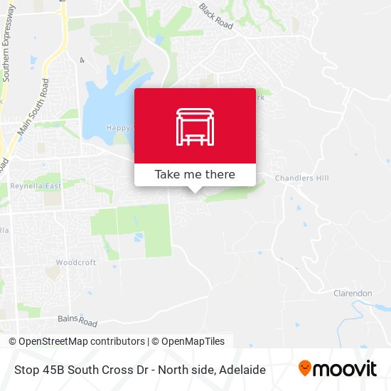 Stop 45B South Cross Dr - North side map