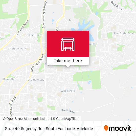 Stop 40 Regency Rd - South East side map