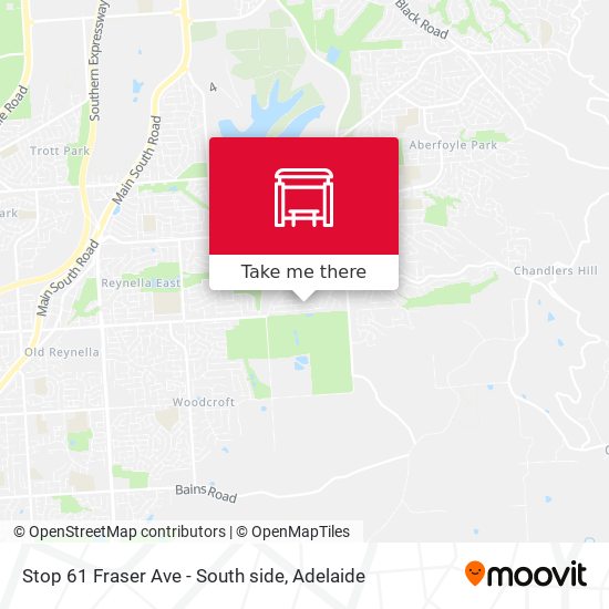 Stop 61 Fraser Ave - South side map