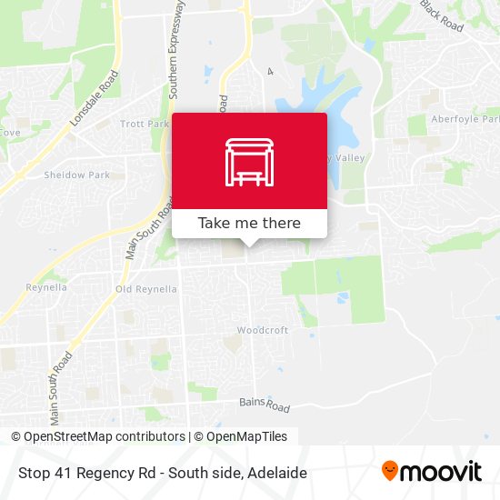 Stop 41 Regency Rd - South side map