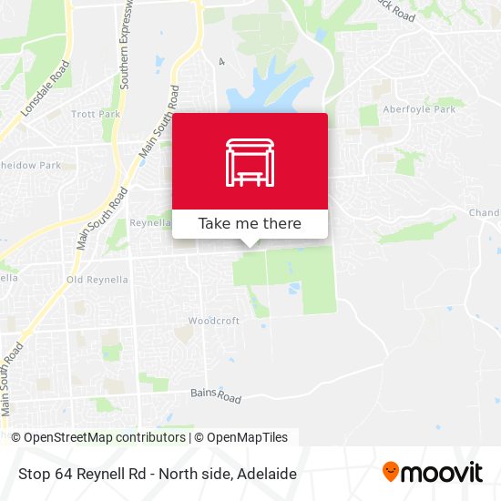 Stop 64 Reynell Rd - North side map