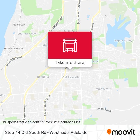 Stop 44 Old South Rd - West side map
