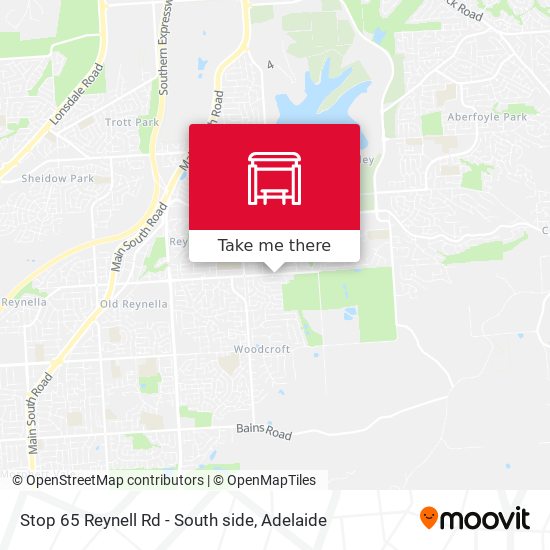 Stop 65 Reynell Rd - South side map