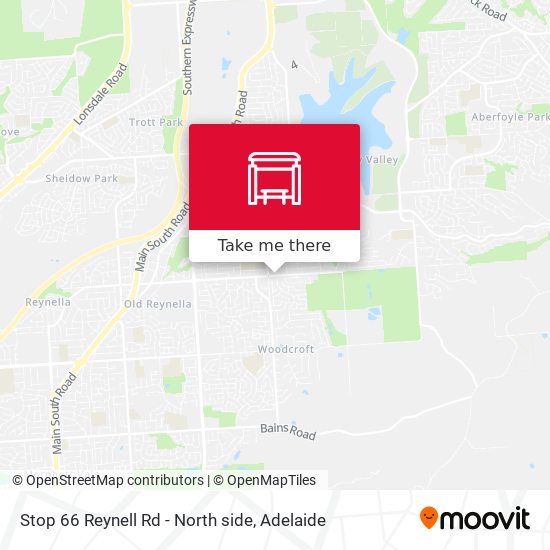 Stop 66 Reynell Rd - North side map