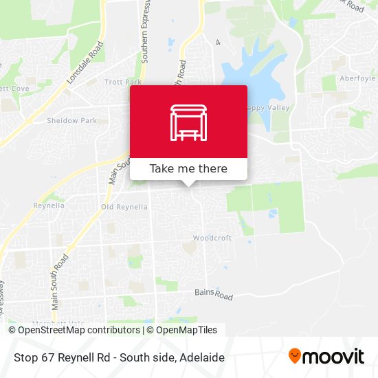 Mapa Stop 67 Reynell Rd - South side