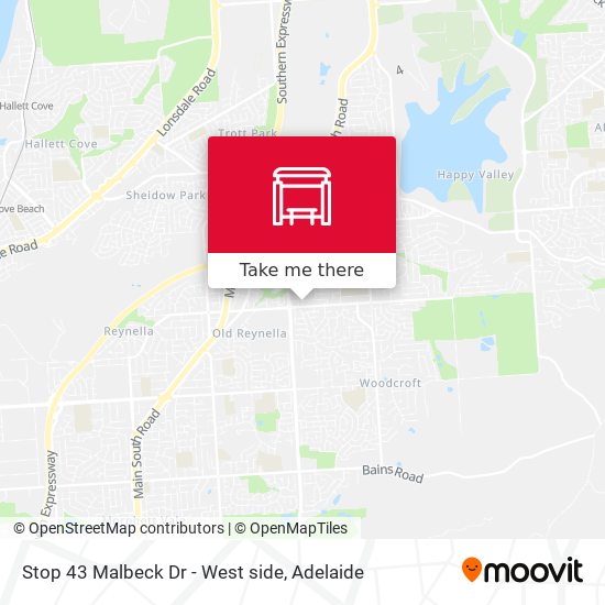 Stop 43 Malbeck Dr - West side map