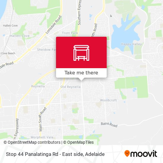 Stop 44 Panalatinga Rd - East side map