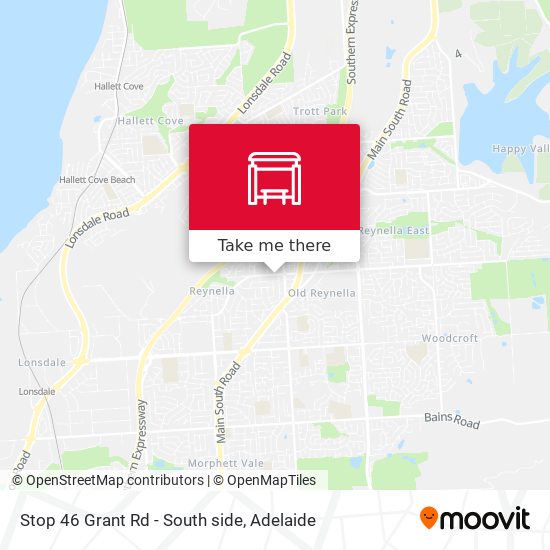 Stop 46 Grant Rd - South side map