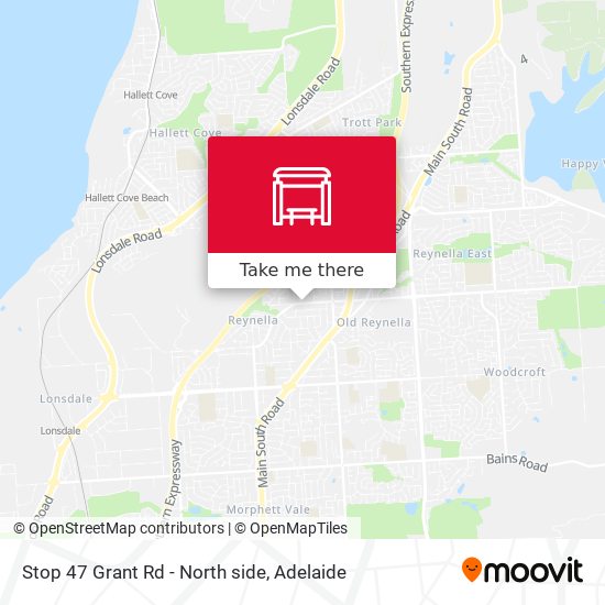 Stop 47 Grant Rd - North side map