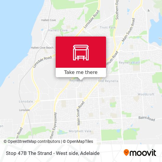 Stop 47B The Strand - West side map