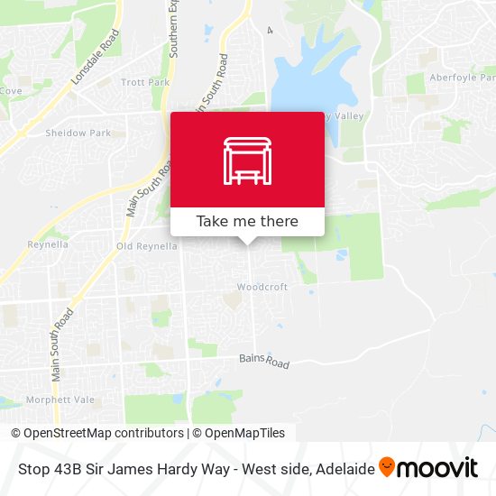 Stop 43B Sir James Hardy Way - West side map
