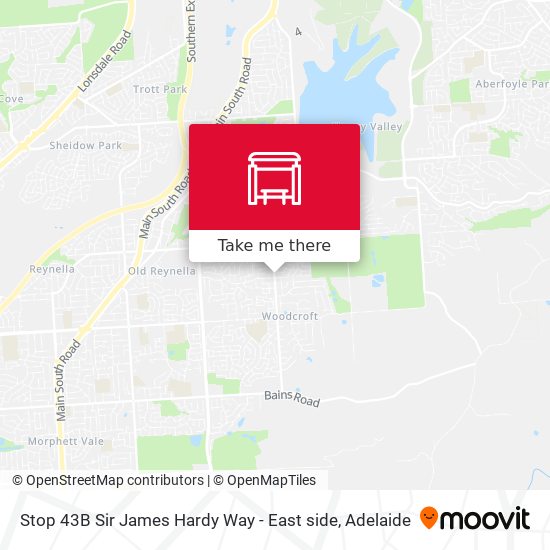 Stop 43B Sir James Hardy Way - East side map