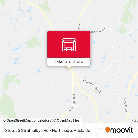 Stop 56 Strathalbyn Rd - North side map