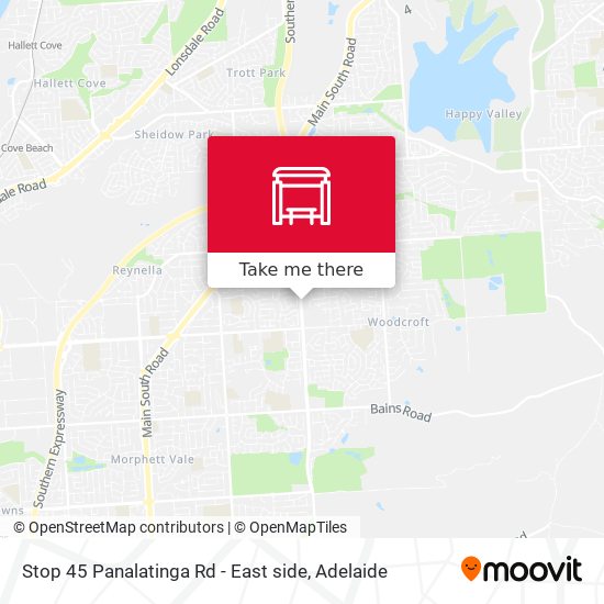 Stop 45 Panalatinga Rd - East side map