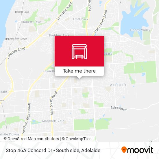 Stop 46A Concord Dr - South side map