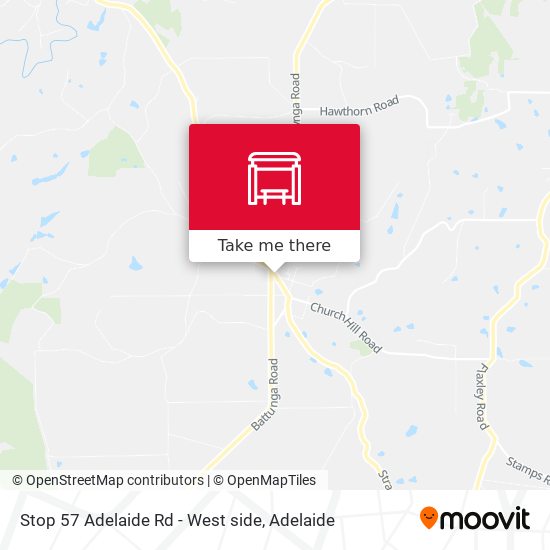Stop 57 Adelaide Rd - West side map